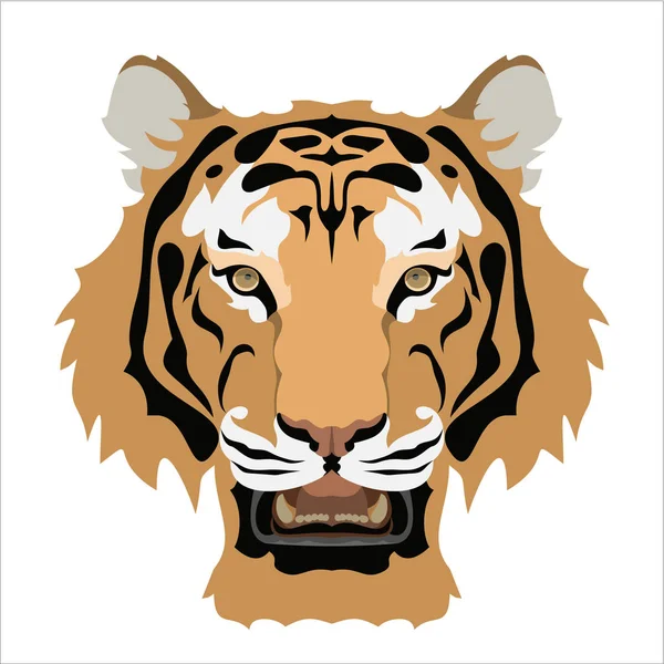 Tigre Simplemente Vector Ilustración — Vector de stock