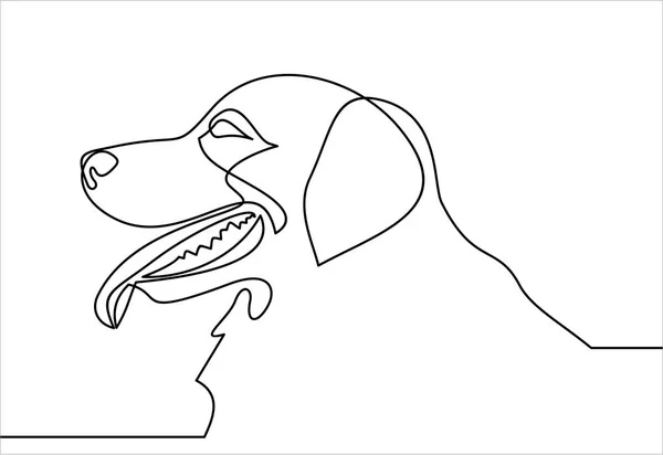 Hund Einfach Vektorillustration — Stockvektor