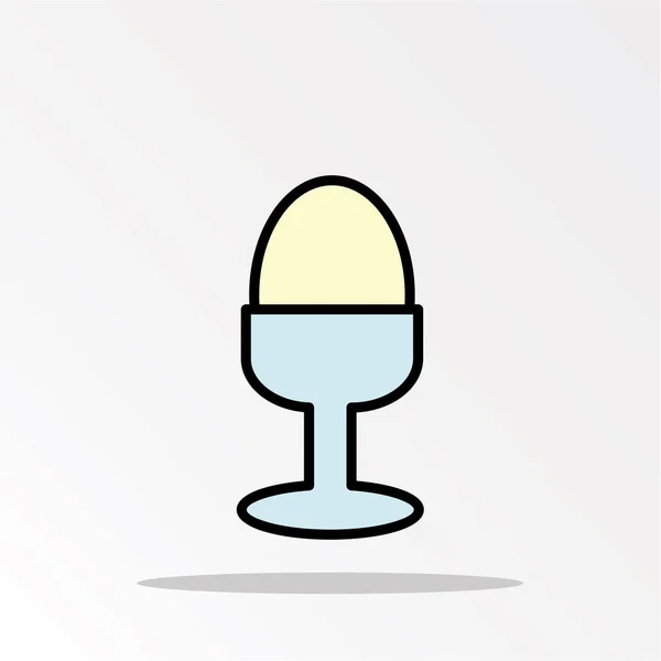Иконка Яйца Просто Векторная Иллюстрация — стоковый вектор