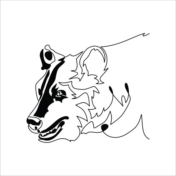 Hyena Helt Enkelt Vektor Illustration — Stock vektor