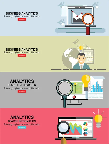 Business Analytics Konzept Thema Vektorillustration — Stockvektor