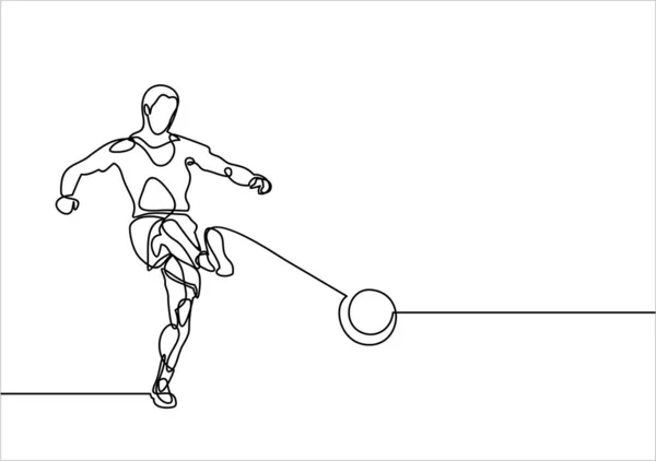 Jogador Futebol Simplesmente Ilustração Vetorial —  Vetores de Stock