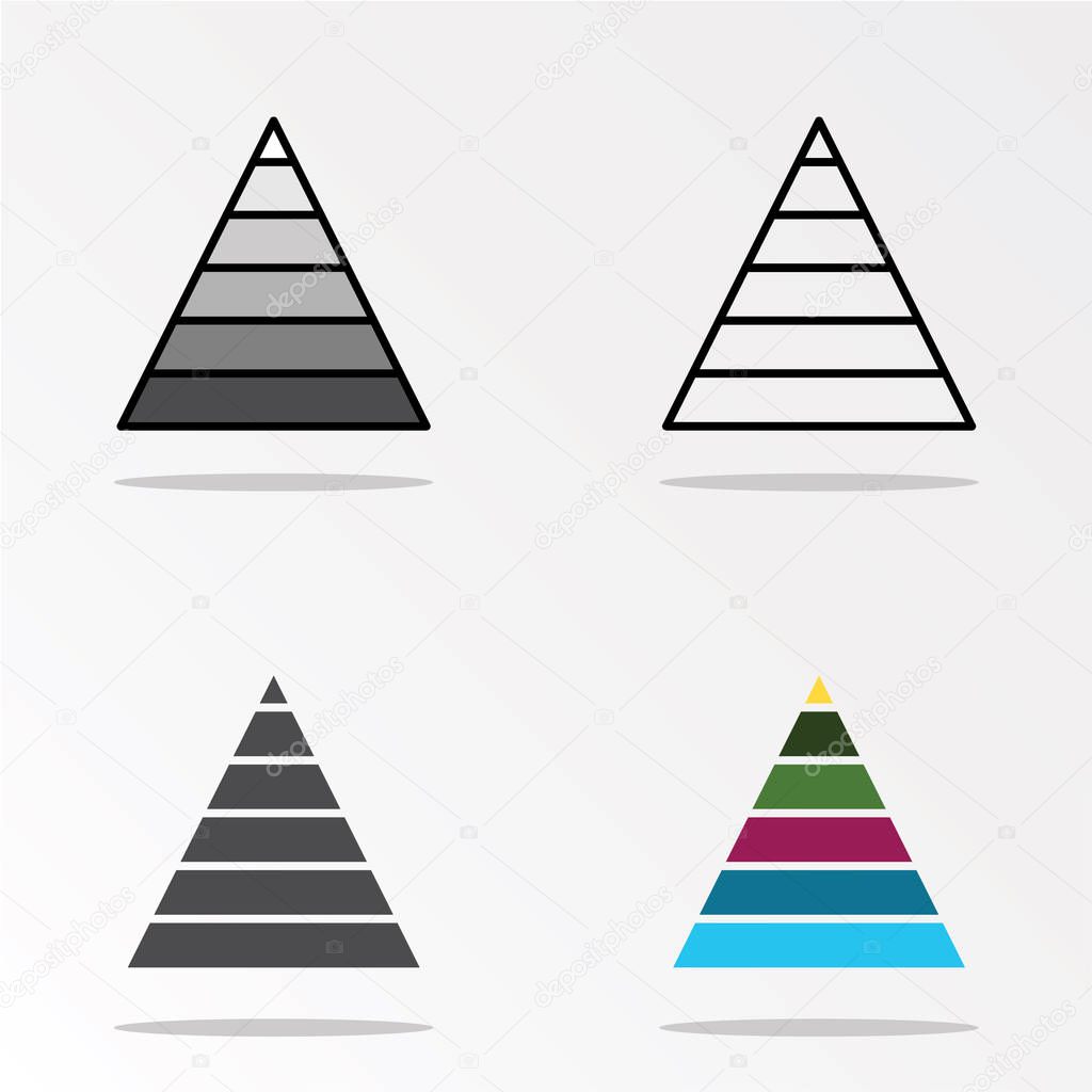 set of pyramids simply vector illustration  