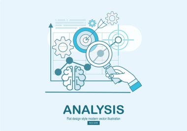 analiz afiş sadece vektör illüstrasyon    