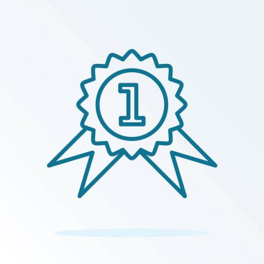 Icons set, vektör çizim madalya 