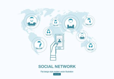 İş web tema, renk vektör çizim