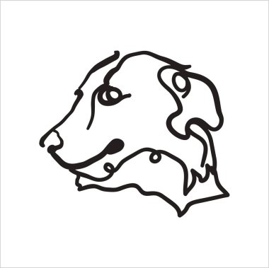 köpek sadece vektör illüstrasyon   