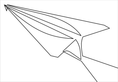 Kağıt Uçak simgesi, vektör çizim 