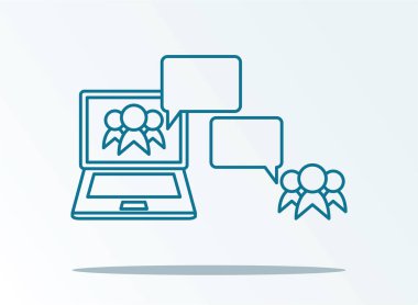 sohbet sadece vektör illüstrasyon   