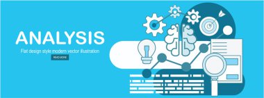 İş analytics kavramı tema. Vektör çizim