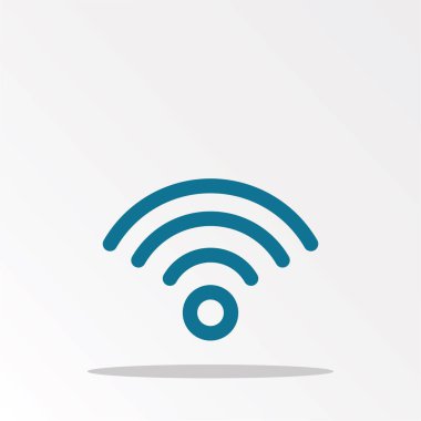 wifi işareti basitçe vektör illüstrasyonu 