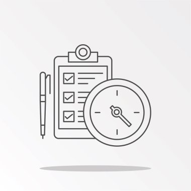 Boş defter ile ve renk kalem. Düz şık tasarım