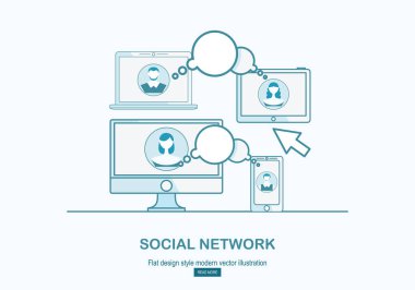 İş web tema, renk vektör çizim