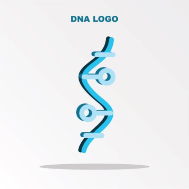 DNA logosu sadece vektör illüstrasyon  