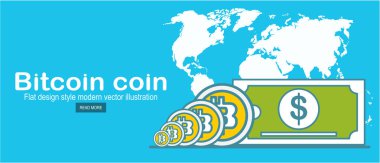 Bitcoin sikke sadece vektör illüstrasyon   