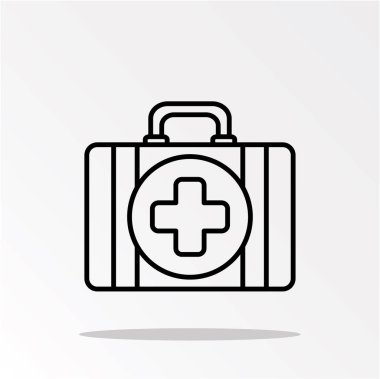 ilk yardım kutusu, sadece vektör illüstrasyon 