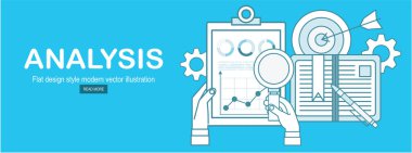 İş analytics kavramı tema. Vektör çizim