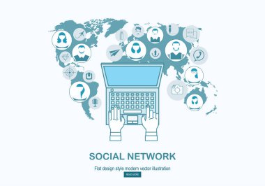 İş web tema, renk vektör çizim