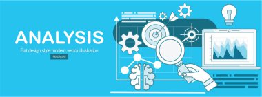 İş analytics kavramı tema. Vektör çizim