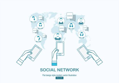 İş web tema, renk vektör çizim