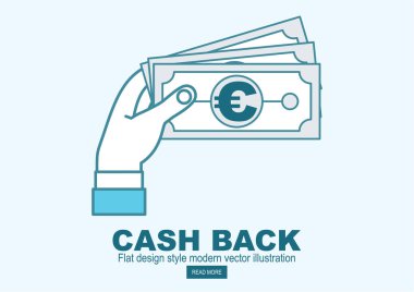 Bu kadar para düz tasarım Illustration. Kavramları web afiş