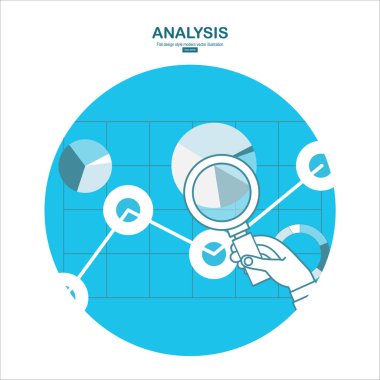 İş kavramı. Düz vektör simgesi.