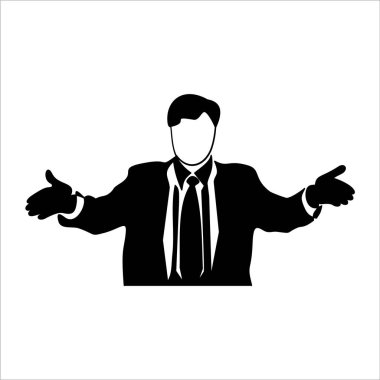 Vektör soyut çizgi adam düz tasarlamak.