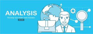İş analytics kavramı tema. Vektör çizim