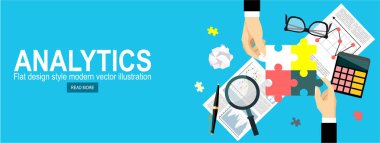 İş analytics kavramı tema. Vektör çizim