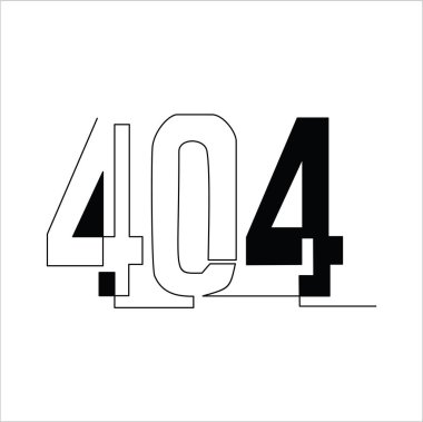 404 hata sadece vektör illüstrasyon   