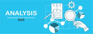 İş analytics kavramı tema. Vektör çizim