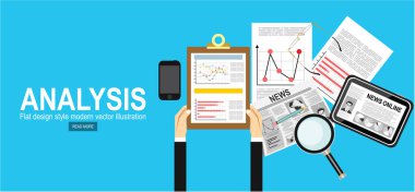 İş analytics kavramı tema. Vektör çizim