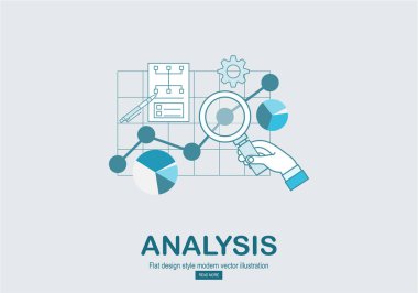 analiz afiş sadece vektör illüstrasyon    