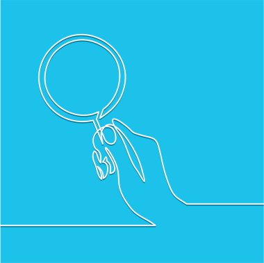 muhteşem cam ile el sadece vektör illüstrasyon    