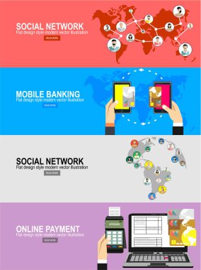 İş kavramı. Düz vektör simgesi.