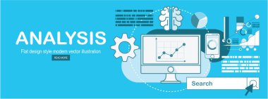 İş analytics kavramı tema. Vektör çizim