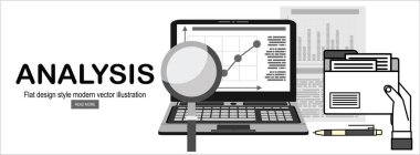 İş analytics kavramı tema. Vektör çizim