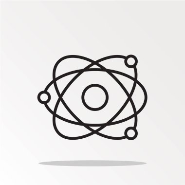 Atom logosu sadece vektör illüstrasyon 