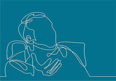 Vektör soyut çizgi adam düz tasarlamak.