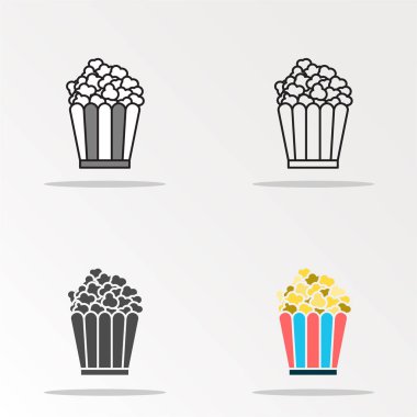 pop mısır seti, sadece vektör illüstrasyon  