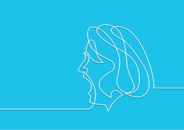 Vektör soyut çizgi adam düz tasarlamak.