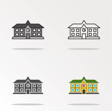 binalar set sadece vektör illüstrasyon   