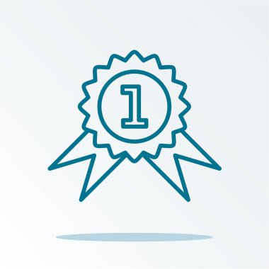 birincilik kurdele sade vektör illüstrasyon    