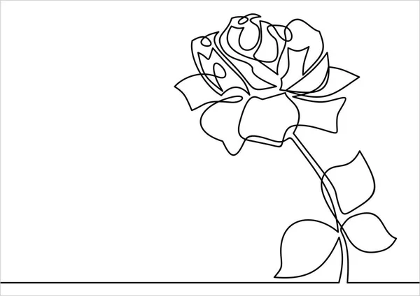 Rose Blume Einfach Vektor Illustration — Stockvektor