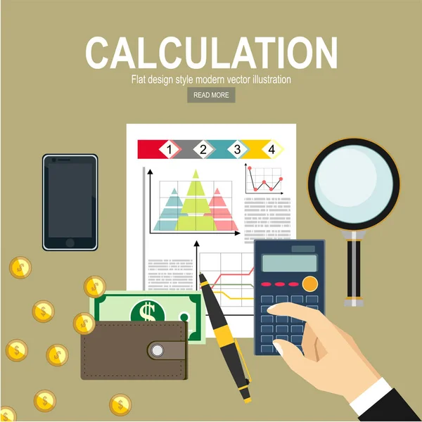 Calculation Simply Vector Illustration — Stock Vector