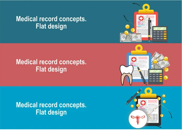Концепція Медичного Запису Просто Векторна Ілюстрація — стоковий вектор