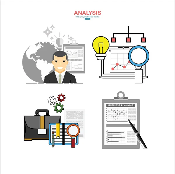 Аналіз Просто Векторна Ілюстрація — стоковий вектор