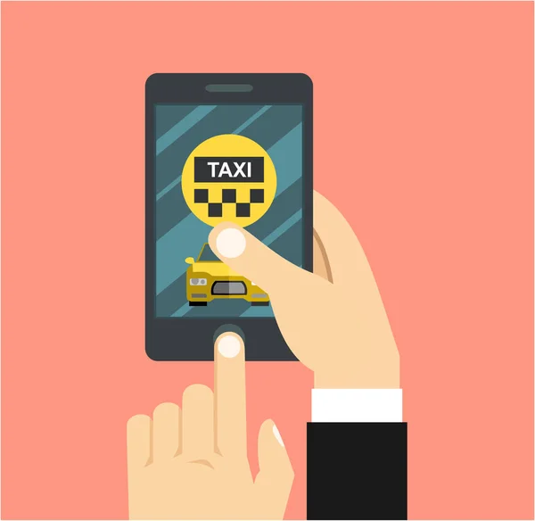 Taxi App Simply Vector Illustration — Stock Vector