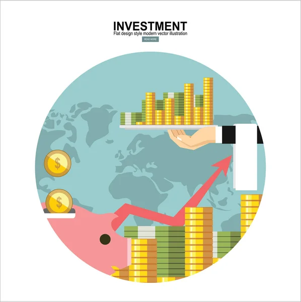 Investissement Illustration Simplement Vectorielle — Image vectorielle