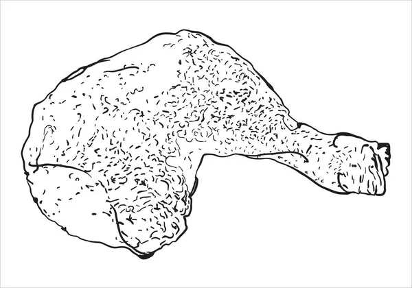 Mięso Kości Prostu Wektor Ilustracji — Wektor stockowy